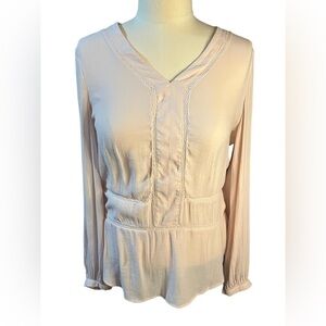 Ro&de pale pink women’s long sleeve pale pink blouse